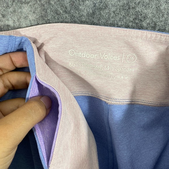 Outdoor Voices Leggings Medium Spring Lilac Colorblock 7/8 High Rise Workout - Picture 6 of 11